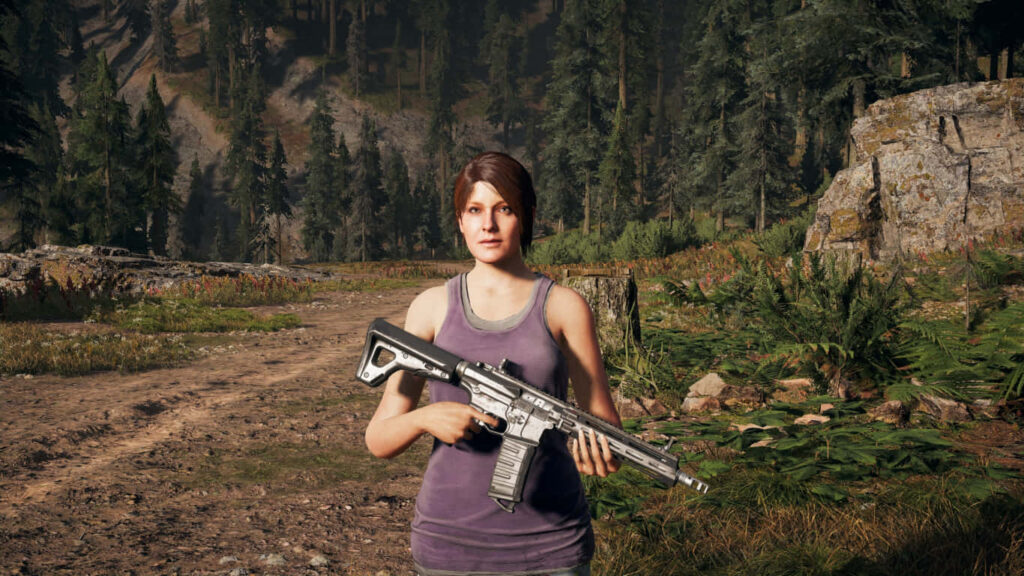 Tammy Barnes on a Wilderness Road: Armed and Ready in Far Cry 5 Wallpaper
