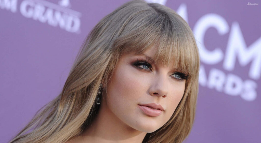 Taylor Swift elegant pose purple backdrop iconic style Billboard annual photoshoot wallpaper