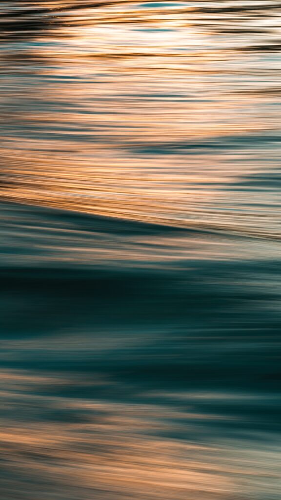 Teal and Gold Abstract Wallpaper with Stripes - Calm Background Design