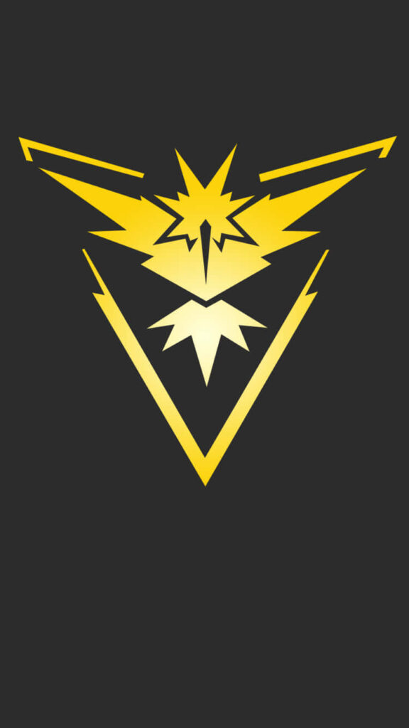 Team Instinct Wallpaper: Electrifying Yellow Design on Dark Background