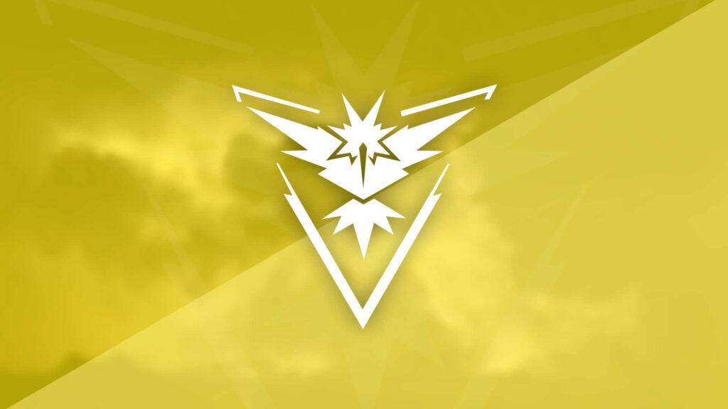 Vibrant Team Instinct Wallpaper Featuring Zapdos Emblem