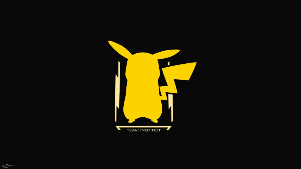 Electric Instinct: A Stunning 4K Wallpaper of Pikachu Illustration for Pokémon Go and Team Instinct Fans!