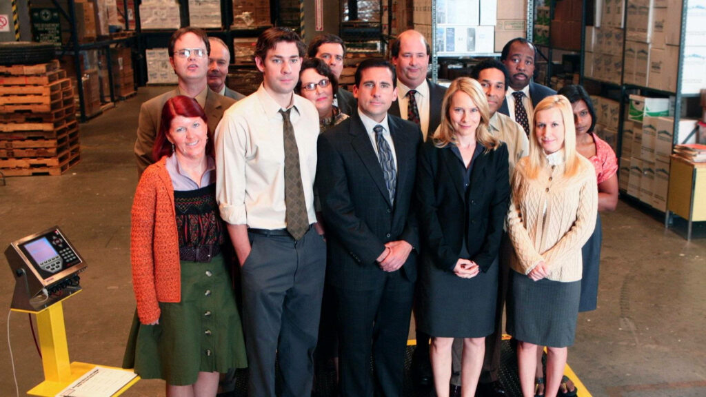 The Office Cast Group Photo: Teamwork and Camaraderie Wallpaper