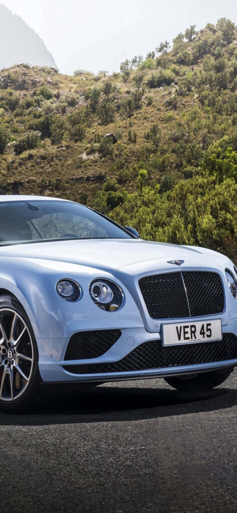 White Bentley Car - Phone Background Wallpaper