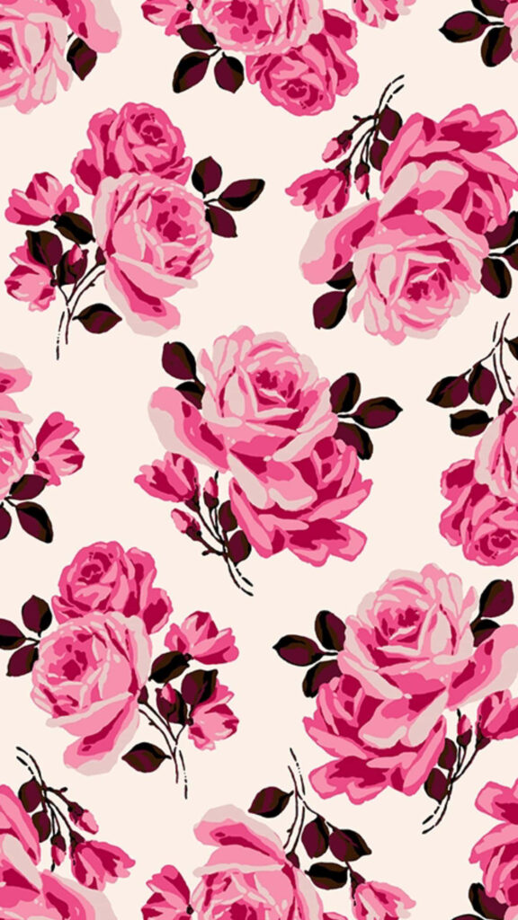 Pink and White Delight: Embrace Connectivity with this Adorable Girly Phone Wallpaper