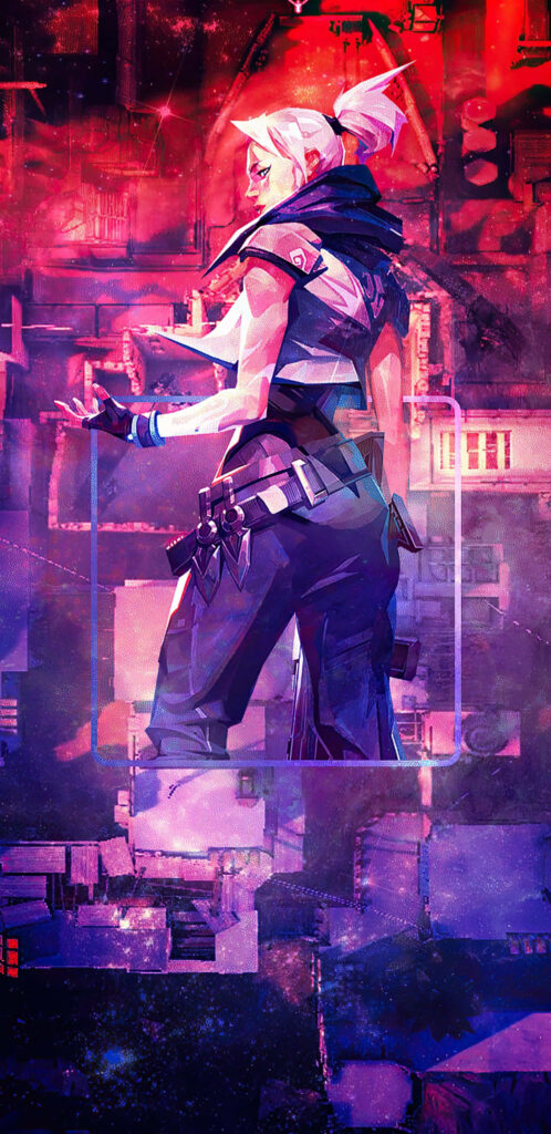 Cool Valorant Jett Colorful Wallpaper