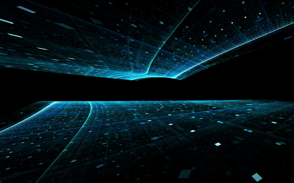 Tech-Infused Matrix: A Vibrant Blueprint of Futuristic Computing Wallpaper