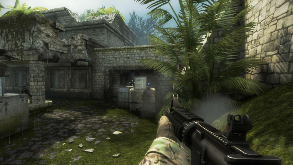 Enchanting Jungle Sanctuary: Exploring Counter Strike Global Offensive's Majestic Woodland Temple Wallpaper