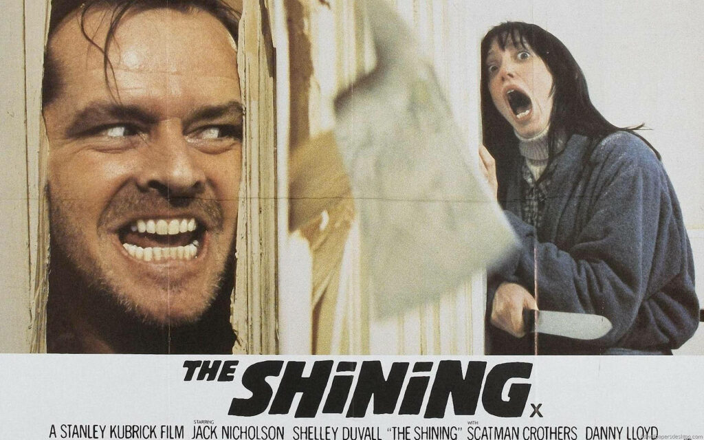 Suspenseful The Shining Wallpaper: Jack & Wendy's Tense Moment
