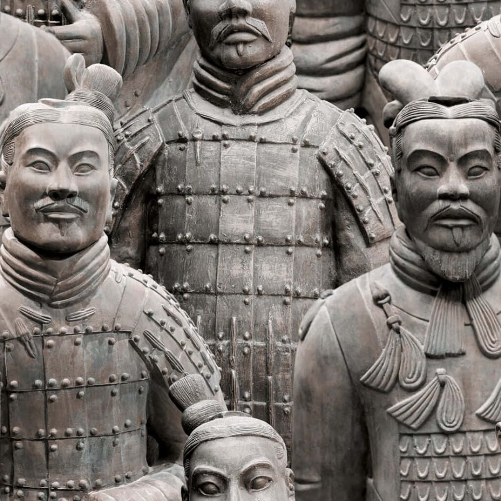 Intricate Terracotta Warriors Wallpaper - Iconic Chinese Heritage Background