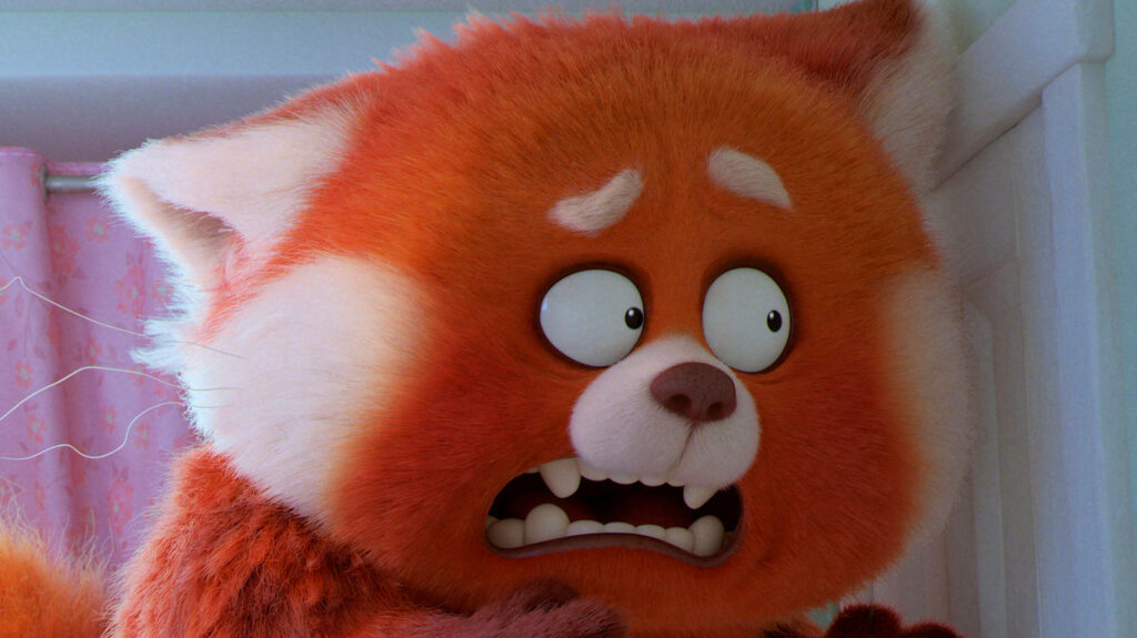 Terrified Red Panda Wallpaper: Expressive & Fluffy from Turning Red