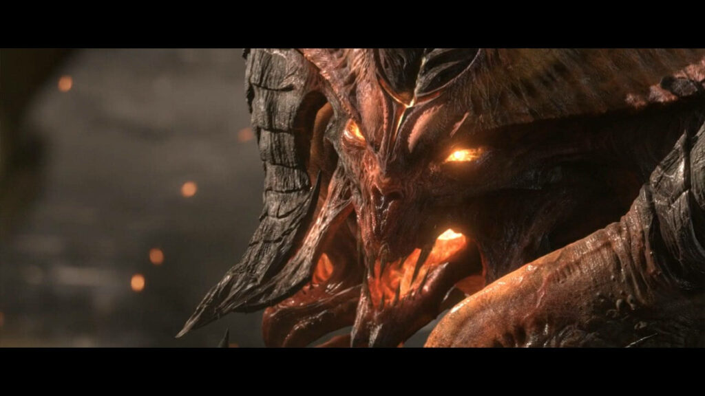 Diablo III Monster Wallpaper: Terrifying Red-Eyed Beast Close-Up