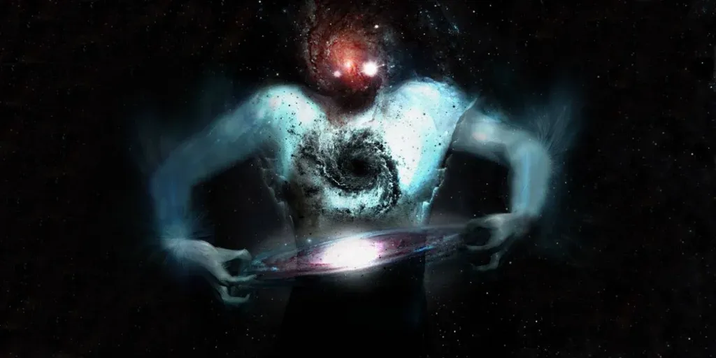 Chilling Astral Abyss: Unsettling 4K Wallpaper with Space Background