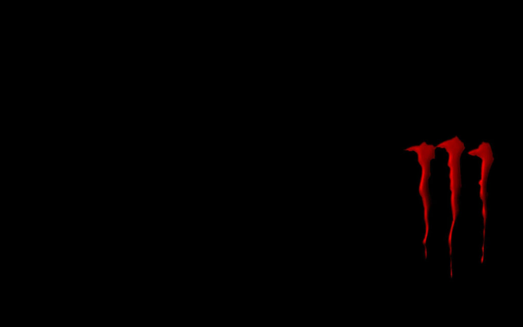 Menacing Claws Unleashed: A Terrifying Beast's Crimson Mark on an Abyssal Canvas Wallpaper