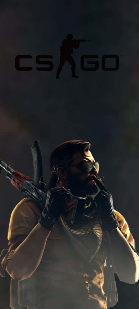 Smoke and Stares: A Glimpse into Counter-Strike Global Offensive's Intense World Wallpaper