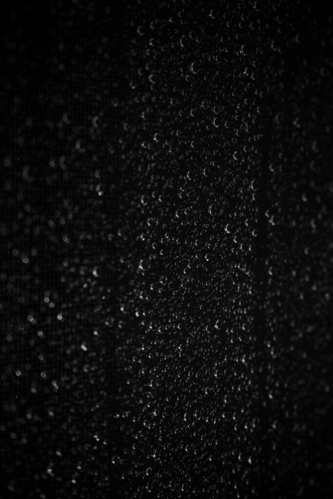 Textured Black and White Wallpaper: Macro Water Droplets Background