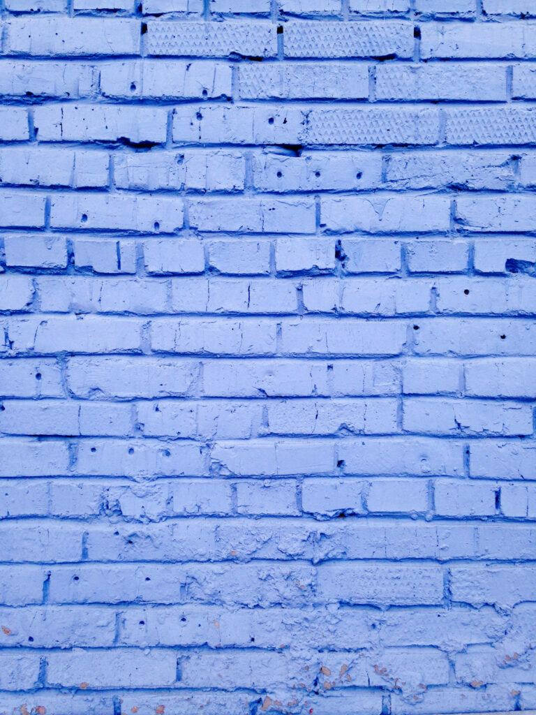 Textured Blue Brick Wall Wallpaper: Cool Minimalist Aesthetic