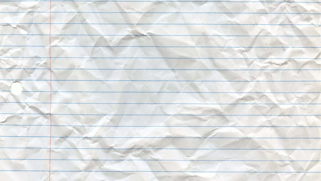 Textured Notebook Paper Wallpaper: Crumpled Blue Lines & Red Margin