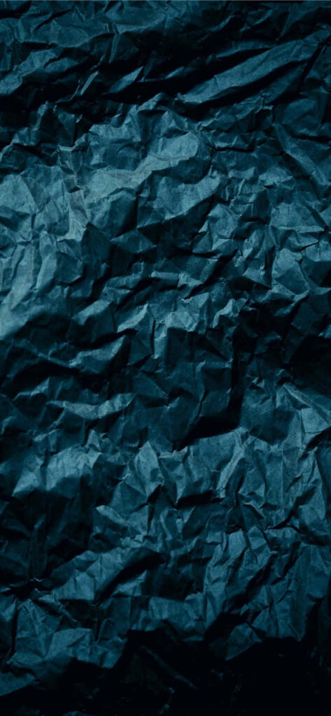 Textured Dark Blue Wallpaper with Crumpled Paper Folds - Edgy Aesthetic