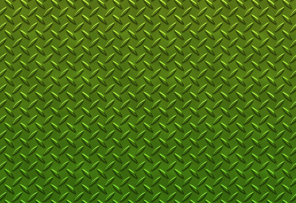 Textured Green Metal Plate with Diamond Pattern - Industrial Wallpaper