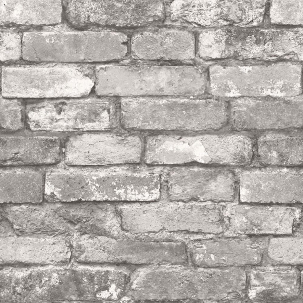 Textured Grey Brick Wallpaper: Rustic Industrial Design Background