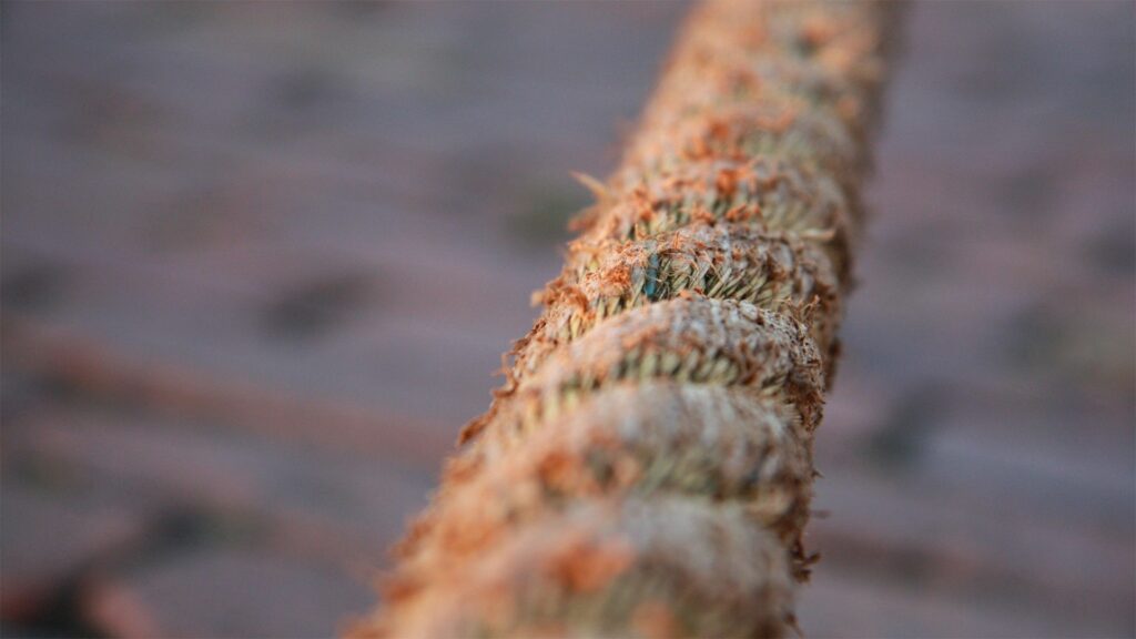 Close-Up of Textured Rope with Blurred Background for Wallpaper