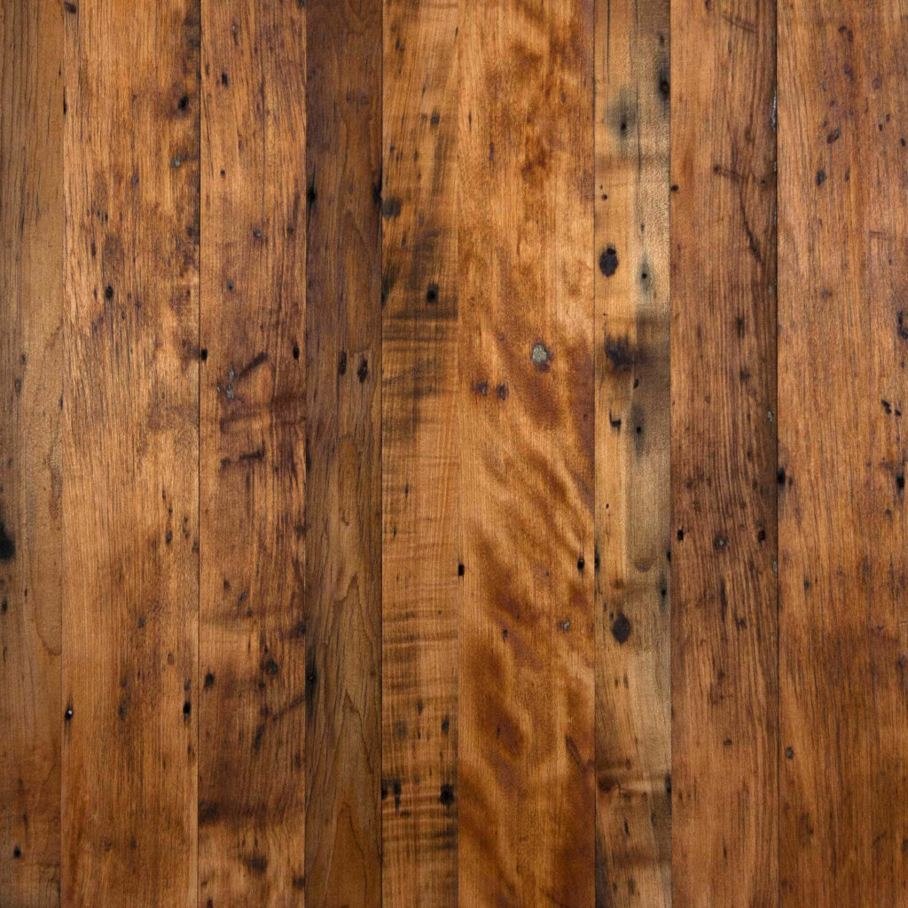 Textured Rustic Reclaimed Wood Plank Wallpaper - Warm Earthy Background