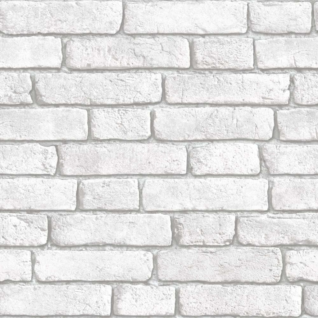 Classic White Brick Wallpaper: Rustic Textured Background for Modern Spaces