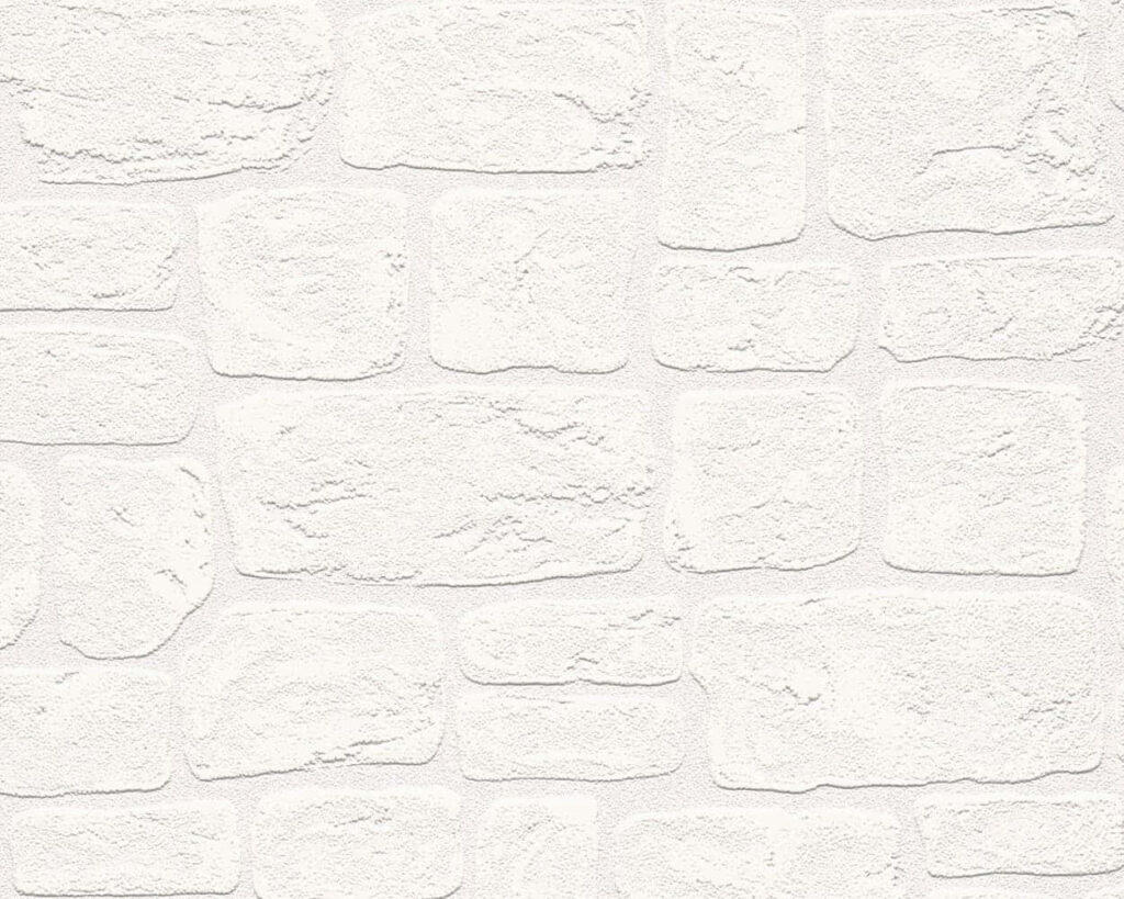 Textured White Brick Wallpaper for Modern Minimalist Interiors