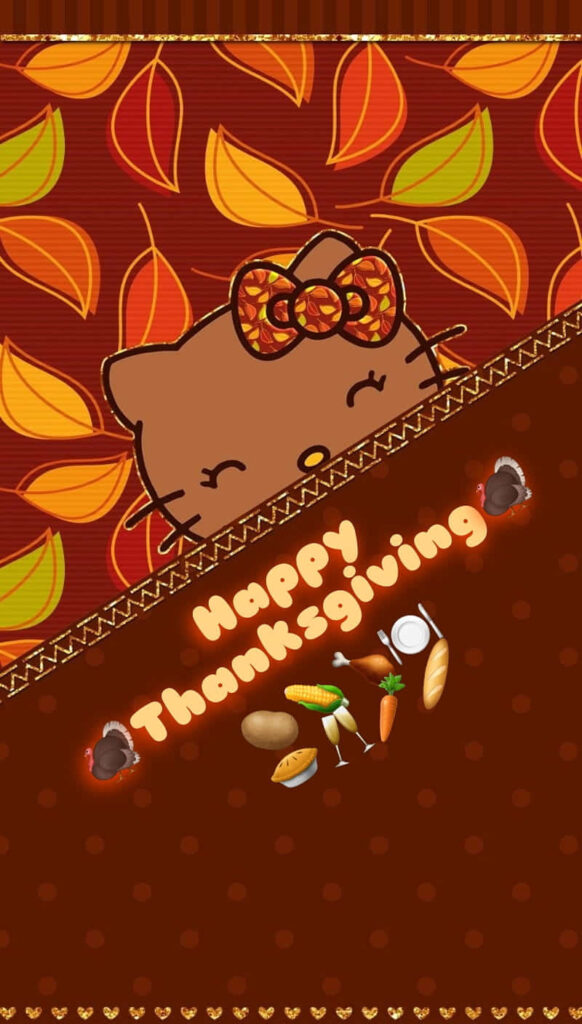Thanksgiving Hello Kitty Wallpaper: Cute Autumn Design & Cheerful Decor