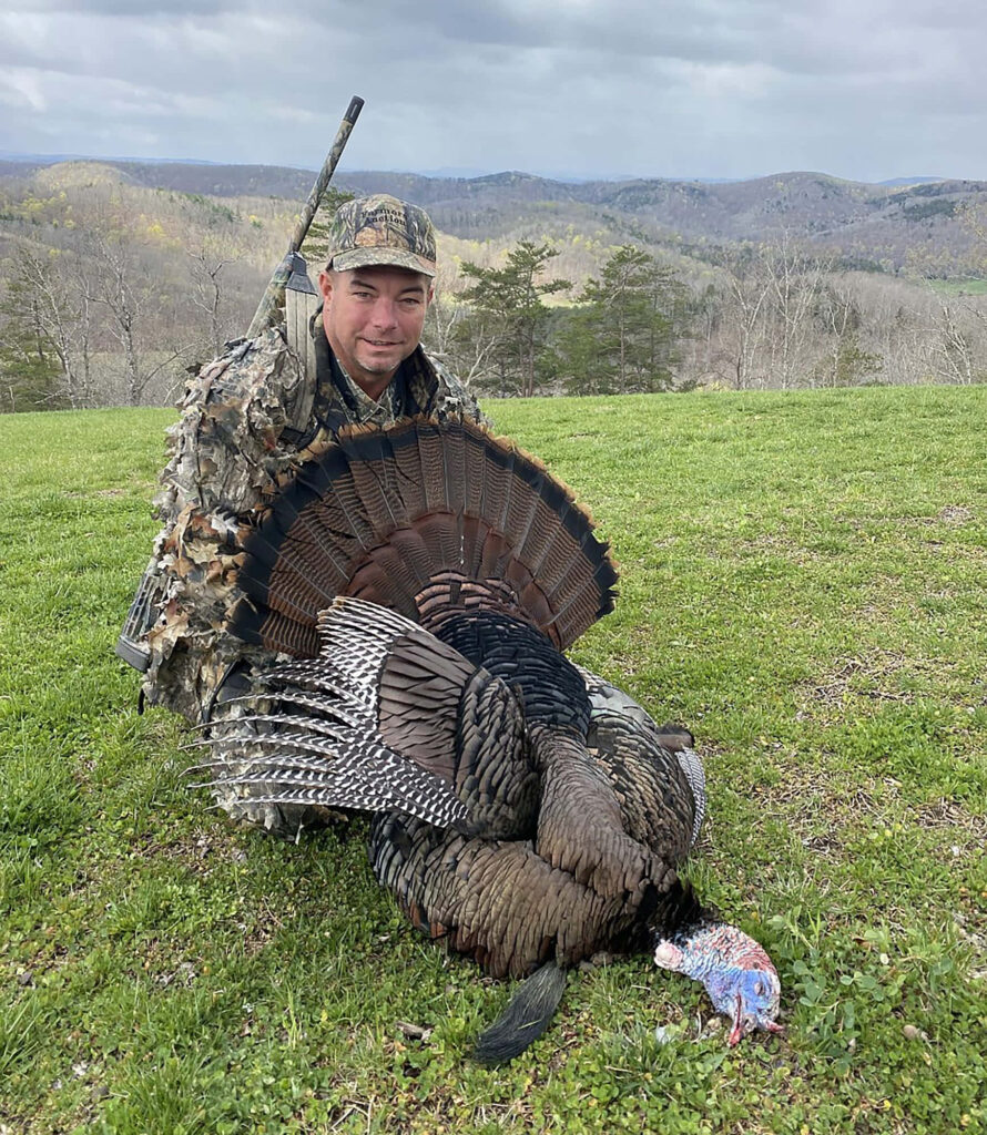 Thanksgiving Turkey Hunting: Scenic Shot of Proud Hunter with Harvest Wallpaper