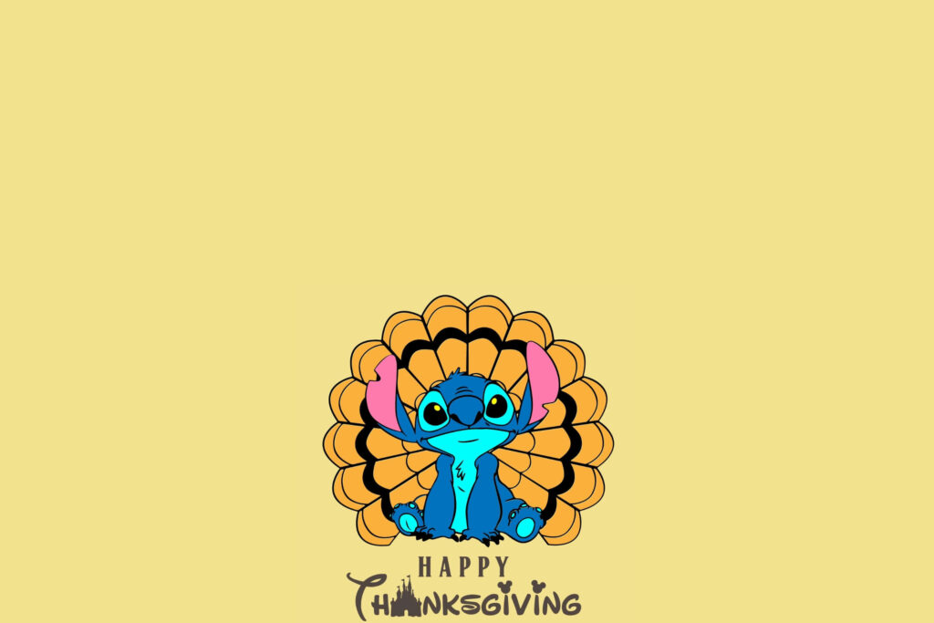 Thanksgiving Stitch Turkey Wallpaper: Festive & Cheerful Design