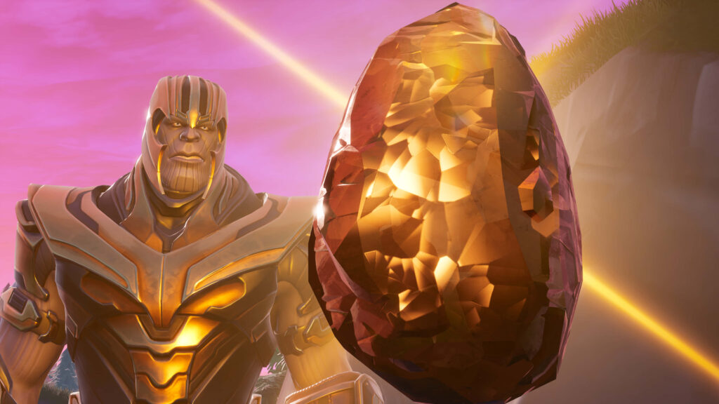 Thanos 4K Digital Wallpaper: Iconic Marvel Design with Mind Stone