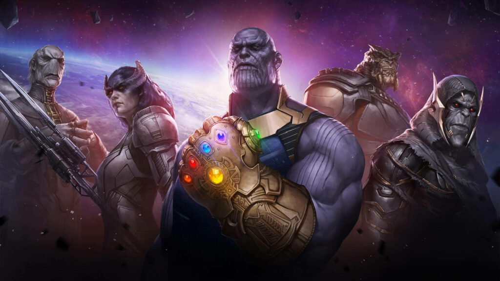 Thanos & Black Order HD Wallpaper: Dynamic Cosmic Background