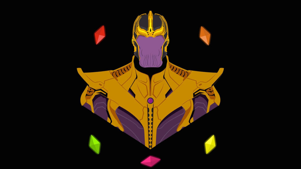 The Almighty Thanos: A 4K Digital Wallpaper of Marvel's Supervillain in All His Glorious Power