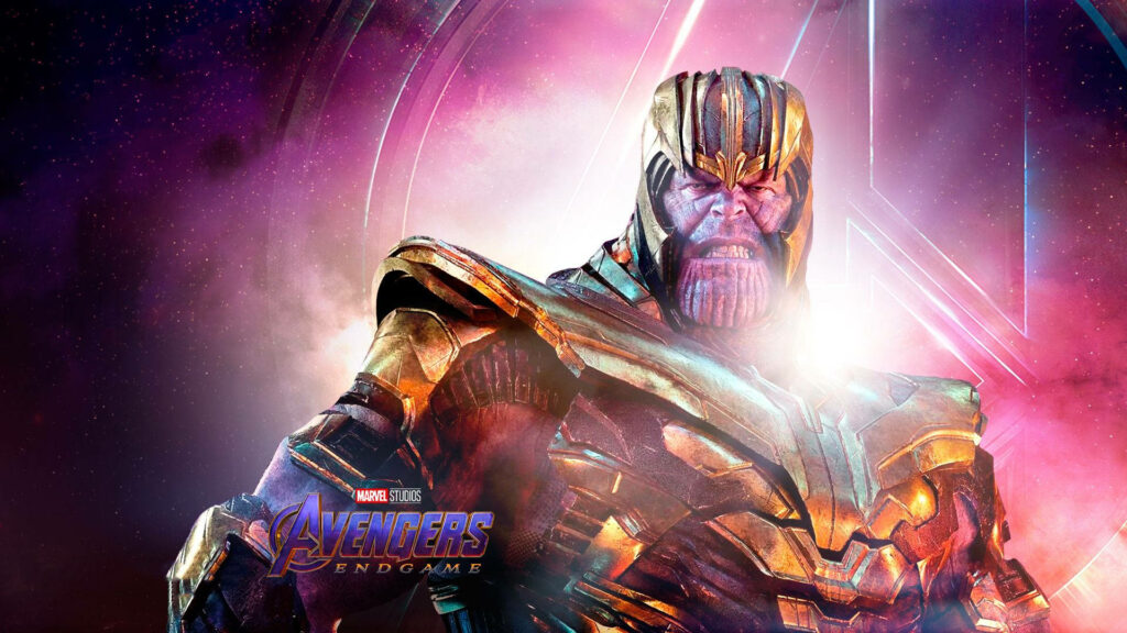 Thanos HD Wallpaper: Cosmic Purple Background & Menacing Armor