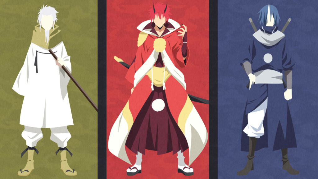 That Time I Got Reincarnated as a Slime wallpaper featuring Rimuru with bold minimalist design