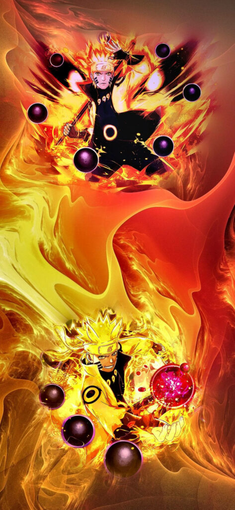 Blazing Baryon: Intensely Fiery Naruto 4K Mobile Wallpaper