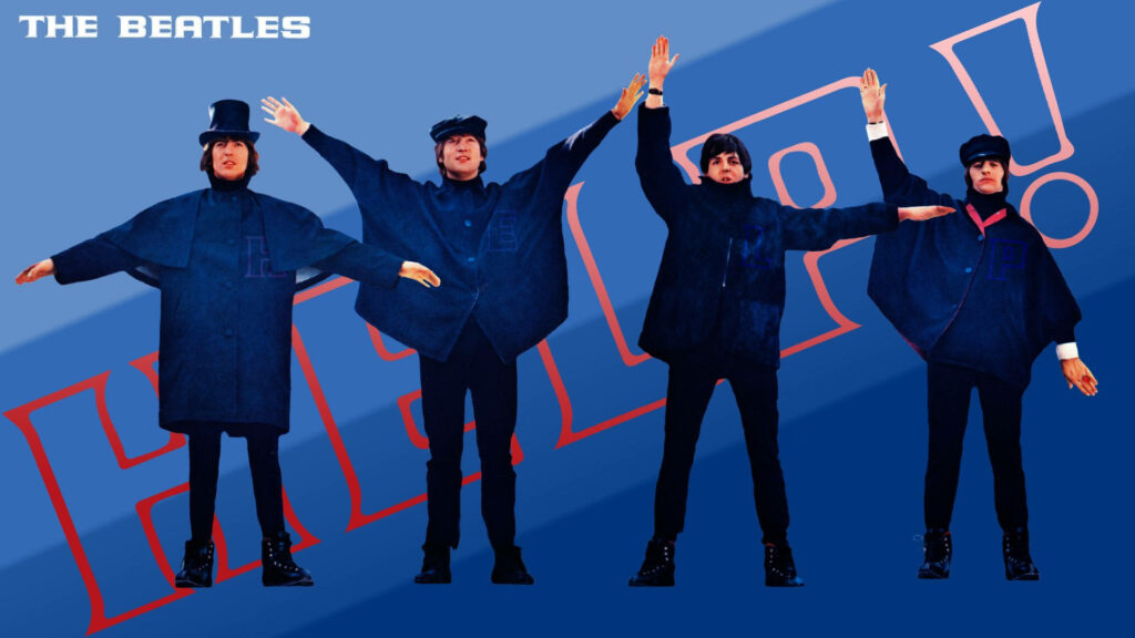 The Beatles Help! Album Cover Wallpaper - Iconic Pose & Colors