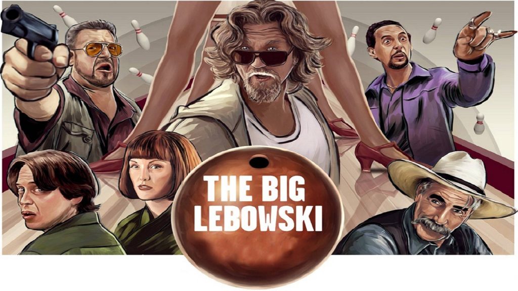 The Big Lebowski wallpaper featuring The Dude Walter Jesus Maude Donny and The Stranger bowling scene