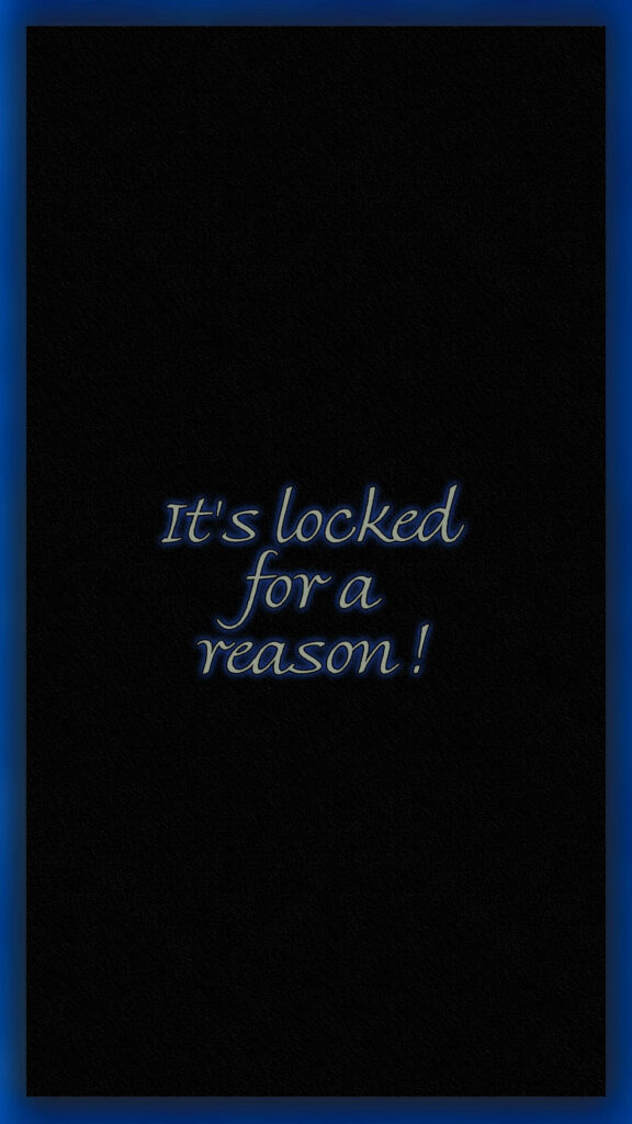 Minimalist phone wallpaper with glowing blue cursive 