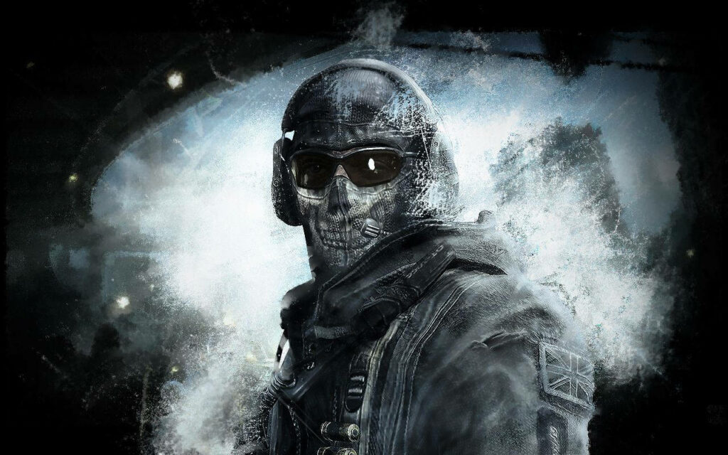 Ghost's Striking Attire: Showcasing the Union Jack in Call Of Duty Ghost's Background Wallpaper
