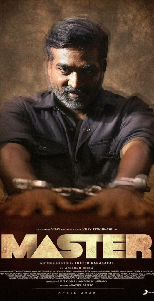 Masterful Vijay Sethupathi: Captivating HD Image of Handcuffed Icon in Indian Film Wallpaper