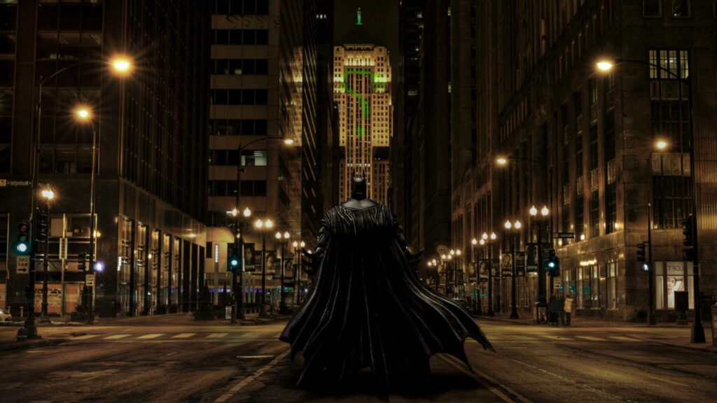 Mysterious Night Stalker: Dark Knight Delving into Gotham's Enigmatic Shadows Wallpaper