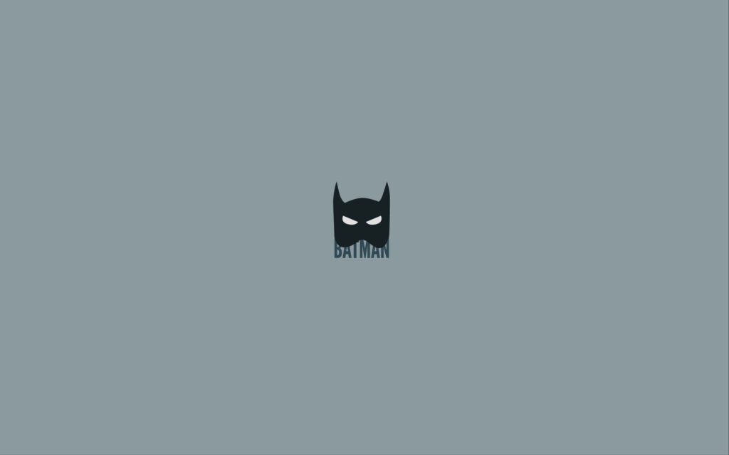 Minimalistic Monotone: A Subtle Batman Tribute Graces a Sleek Grey Canvas Wallpaper