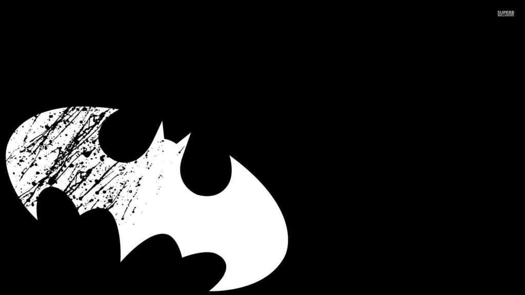 The Dark Knight Rises: Captivating Batman Logo in Striking Monochrome - 4k Wallpaper