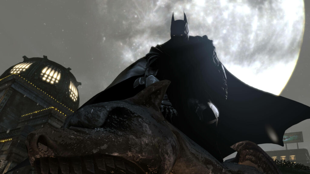 The Dark Knight Triumphs: Batman's Epic Showdown under the Radiant Full Moon - Striking Batman 4k Backdrop Wallpaper