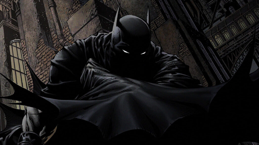 Dark Knight's Stylish Unveiling: Captivating Batman Cape on High-Definition Desktop Wallpaper