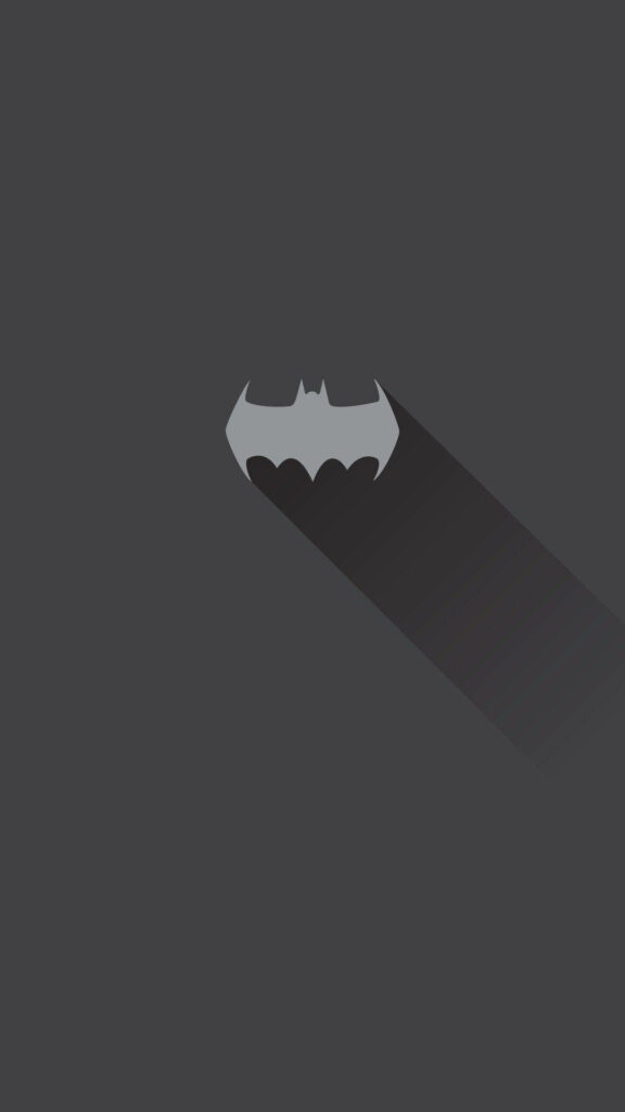 Dark and Minimal: The Iconic Gray Batman Signal as an Android Wallpaper