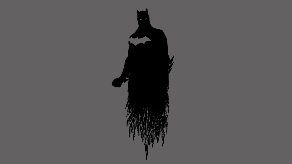 Batman's Iconic Minimalistic Artwork Shines in Striking 4k Resolution Wallpaper